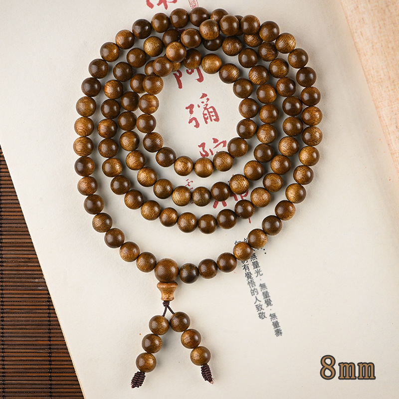 Vietnam Huian Agarwood Bracelet Eaglewood Beads 6mm Wooden Prayer Beads Old Materials Black Oil 8mm Bracelet Necklace for Men and Women