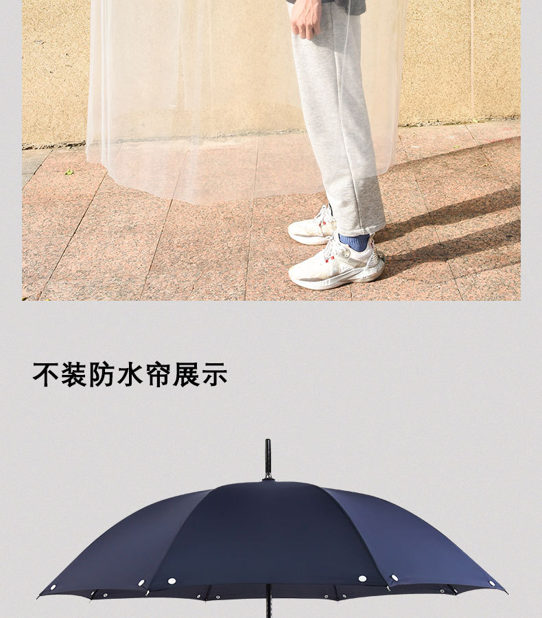 全身雨伞定制创意雨衣个性防唾沫防尘伞户外长柄自动雨伞定制logo