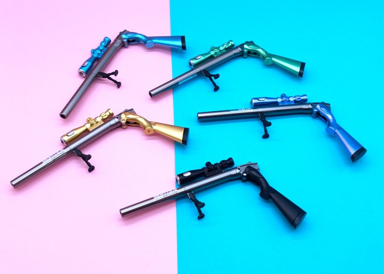 吃鸡笔创意个性机关枪小学生冲锋枪狙击枪水笔兵器中性笔发光枪笔