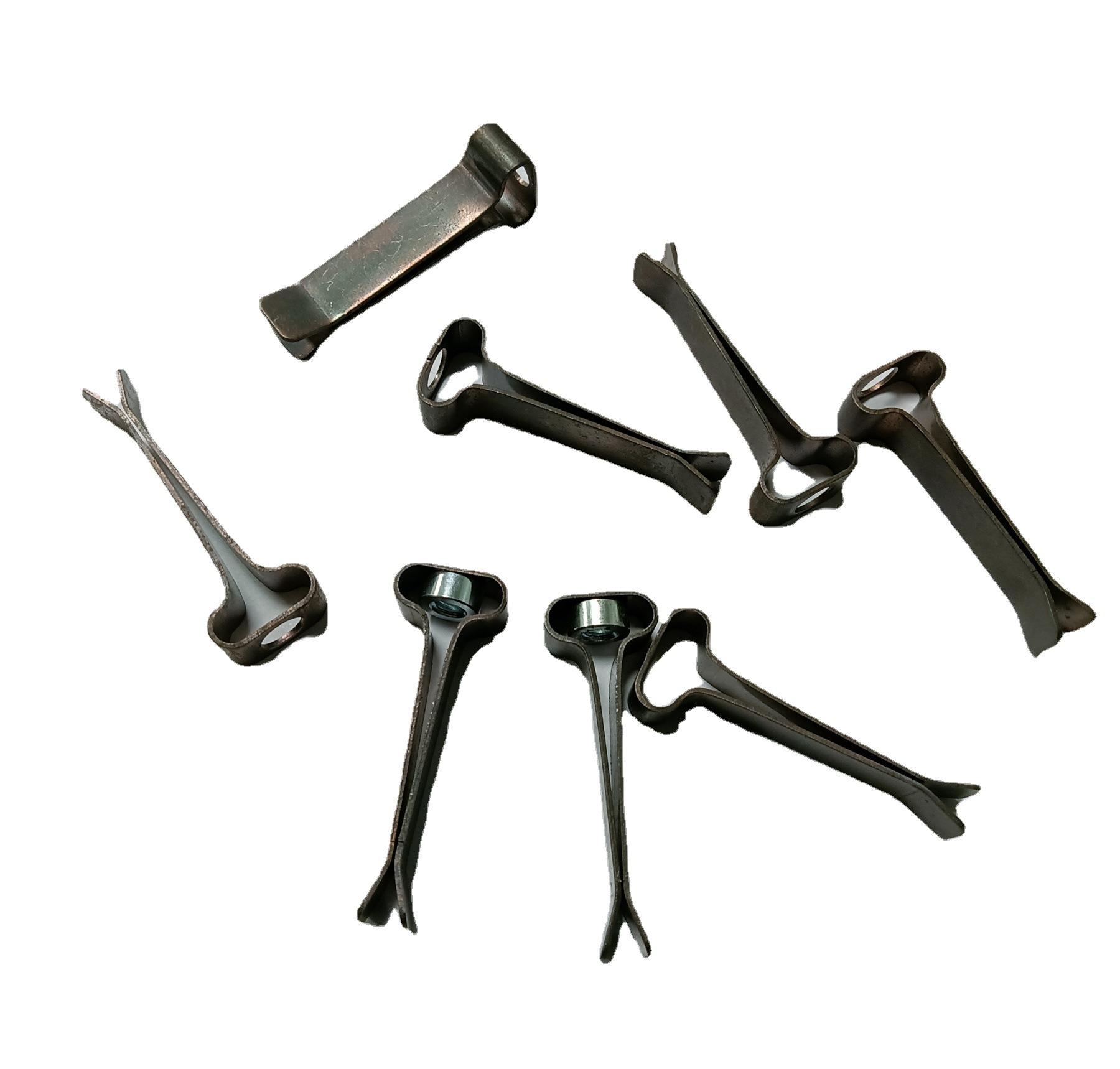 五金冲压件弹簧夹空调格夹卡扣65mn锰钢弹片卡片