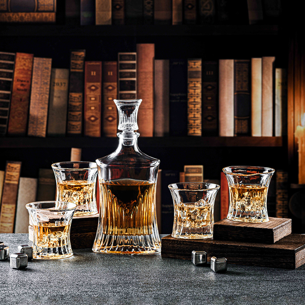 700ml玻璃酒瓶 球形威士忌玻璃酒瓶酒樽 可搭配酒杯 可定制logo