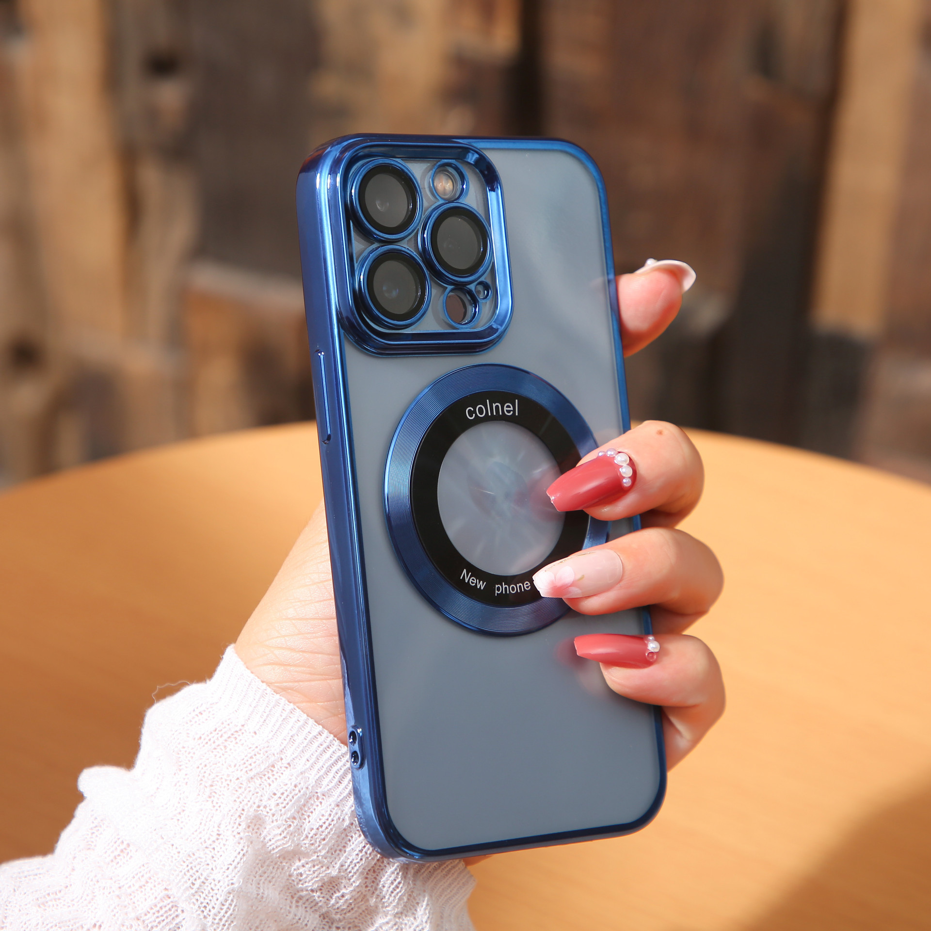 适用苹果15pro手机壳磁吸iphone13promax透明保护壳11放大镜漏标