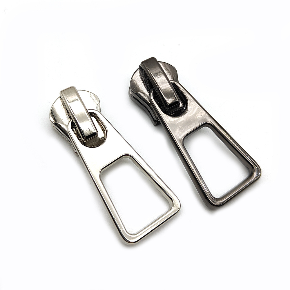 现货批发 5号金属树脂三角形直装拉链头 衣服外套装饰高档拉锁头