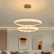 意式极简轻奢简约圆环客厅创意个性别墅餐厅卧室LED水晶工程吊灯