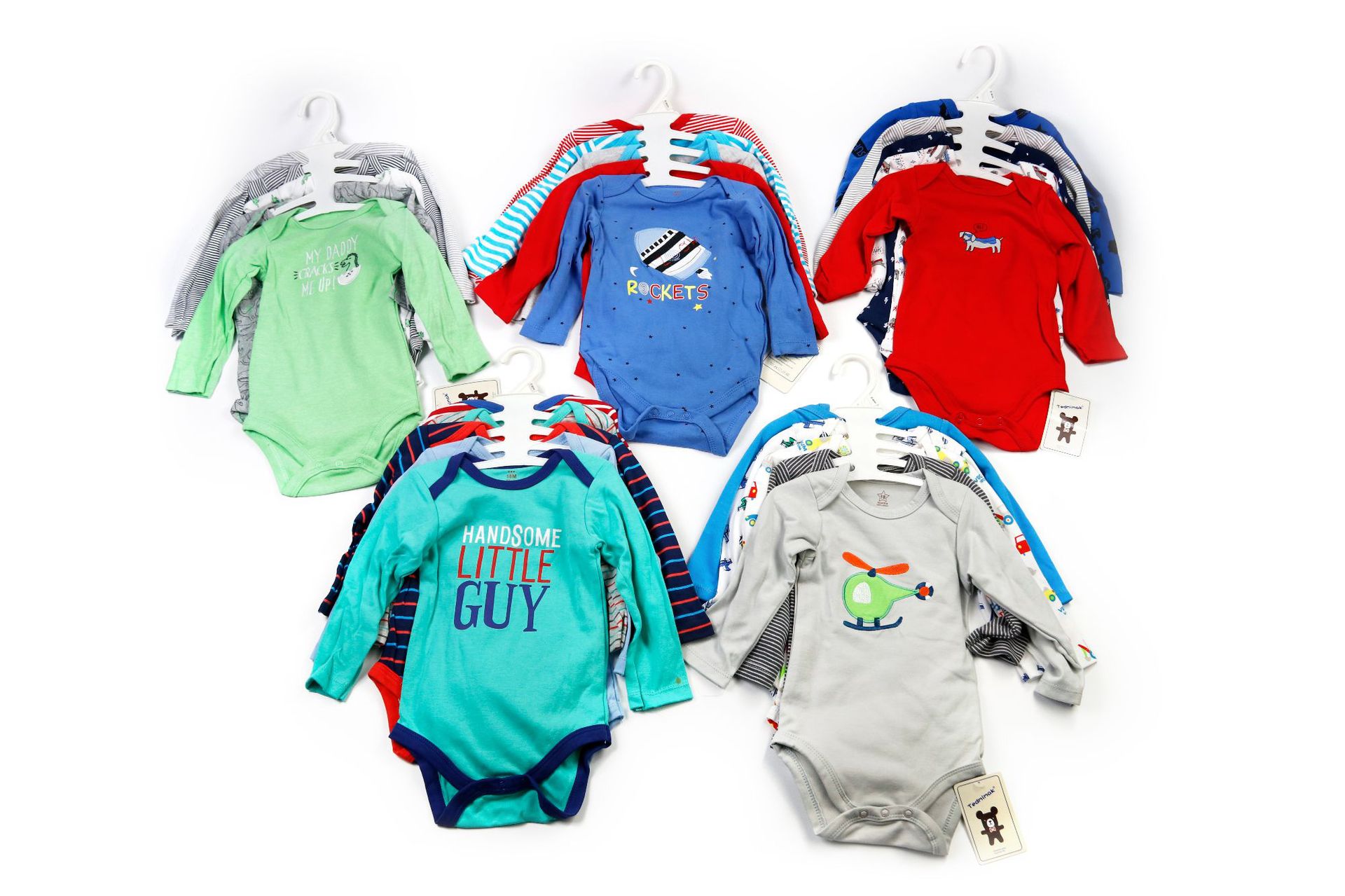 2023ins New Spring Popular Foreign Trade Infant Clothing Factory in Stock Wholesale Summer Long-Sleeve Romper 5-Piece Set