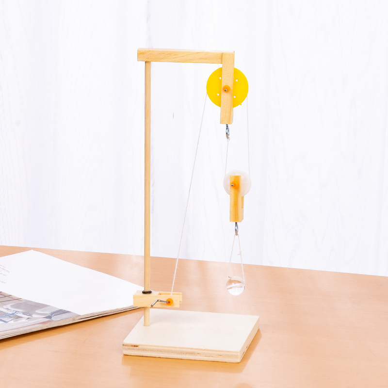 科技小制作小发明steam学生物理科学实验滑轮组起重机手工diy材料