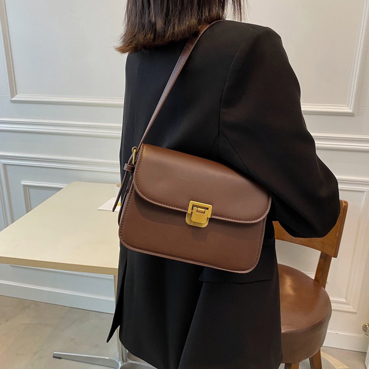 Elegant Women's Bag 2022 New Fashion Simple Messenger Bag Retro Style Fashionable Shoulder Small Square Bag