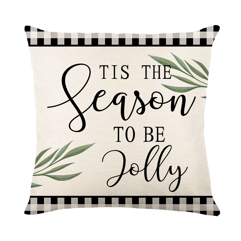 [Clothes] New Christmas Pillow Cover Amazon Cross-Border Sofa Cushion Cover Living Room Holiday Ornament Pillow