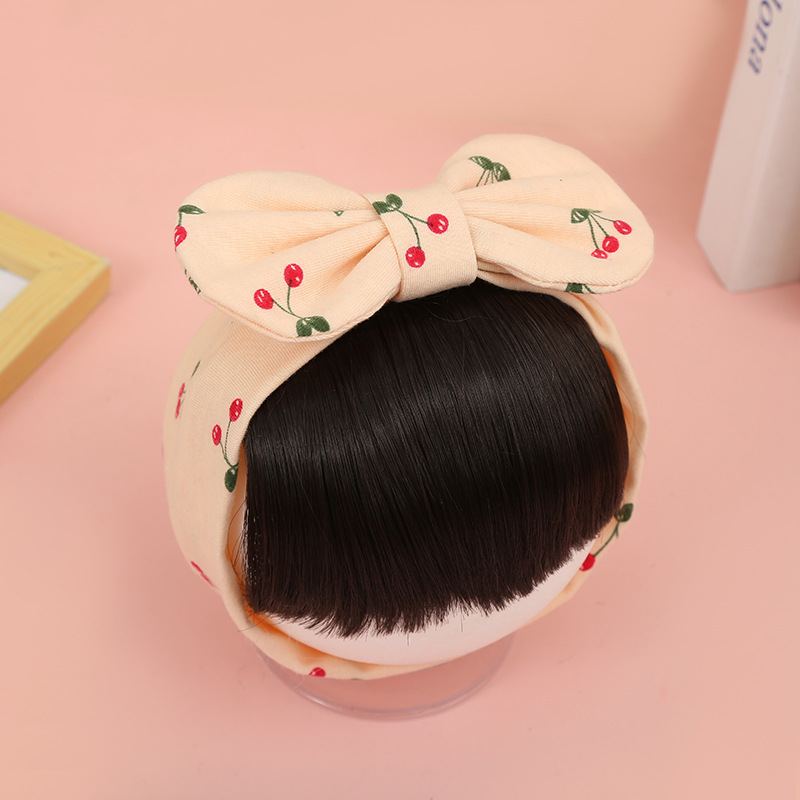 春秋季韩版不规则蝴蝶结儿童发带 弹力纯棉假发刘海可爱女式发饰
