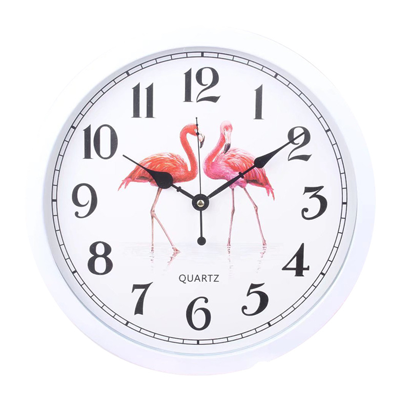 Flamingo Clock Nordic Style Living Room Wall Clock Modern Minimalist Clock Mute Clock Bedroom Creative Pocket Watch Quartz Clock