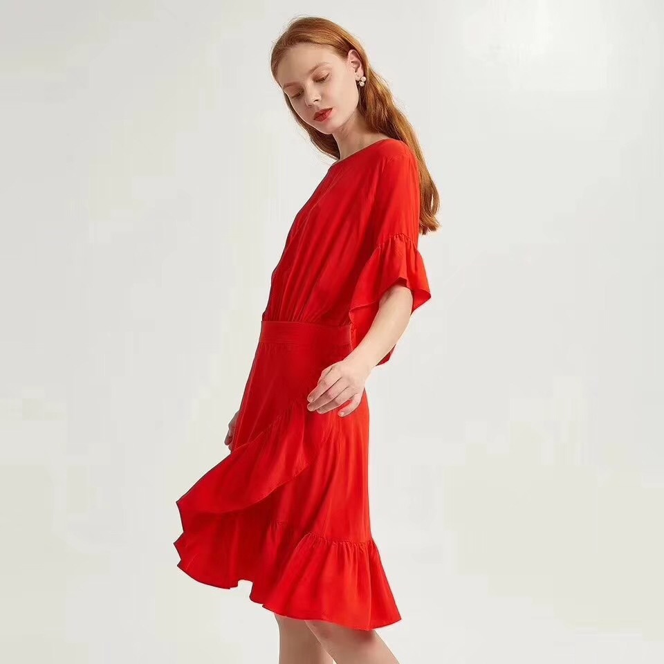 2019爆款高档丽姿麻聚酯纤维面料女装衬衫连衣裙面料雪纺布料