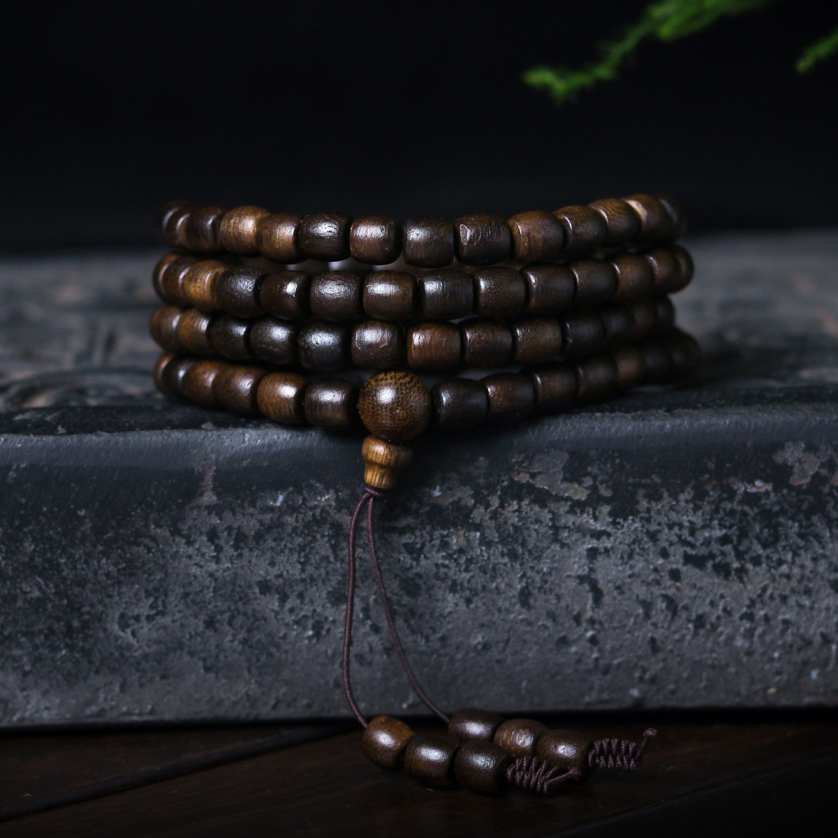 文玩木制饰品批发九分沉沉香木108颗佛珠手串高档多圈手链女男款