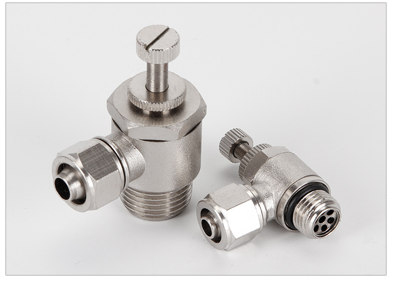 快拧sl调节流阀气动公交车大巴车客车门泵调速接头8-02g全铜带o圈