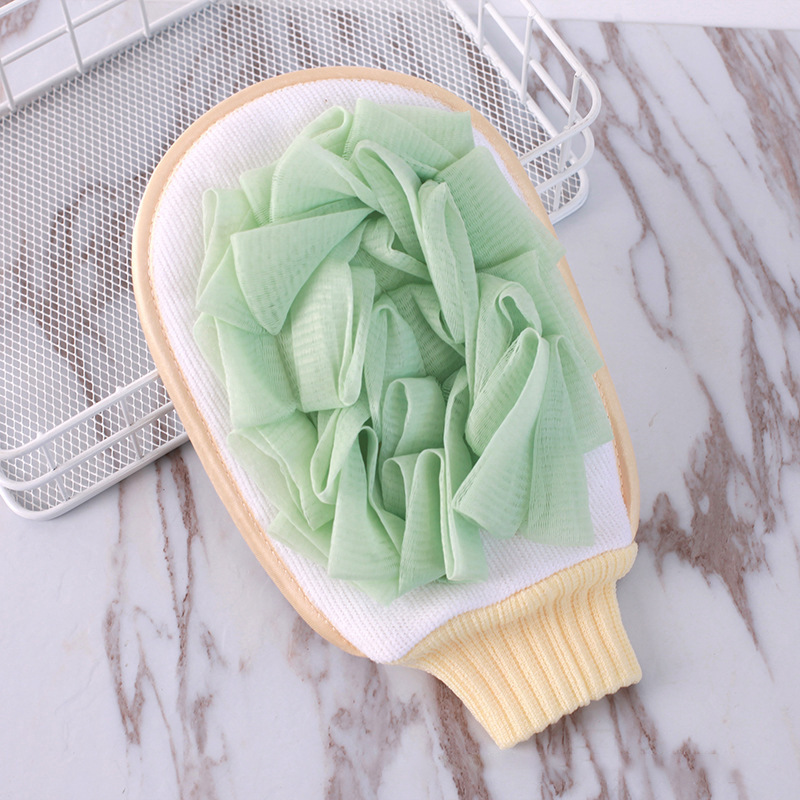 Bath Towel Mesh Sponge 2-in-1 for Women Only Does Not Hurt Skin Bath Towel Back Rubbing Household Bath Gloves