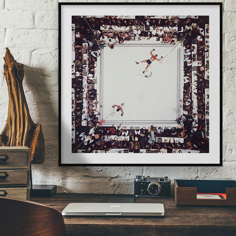 ali 拳王阿里海报拳击馆装饰画餐厅励志书房复古怀旧酒吧健身挂画