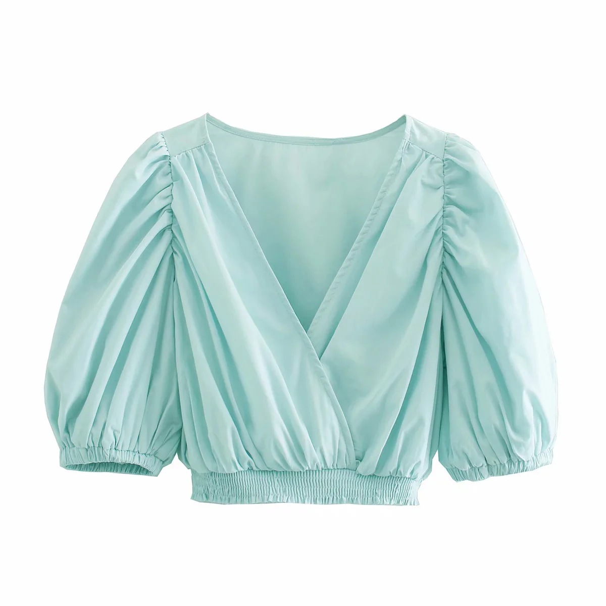 蓬蓬短袖上衣女图片