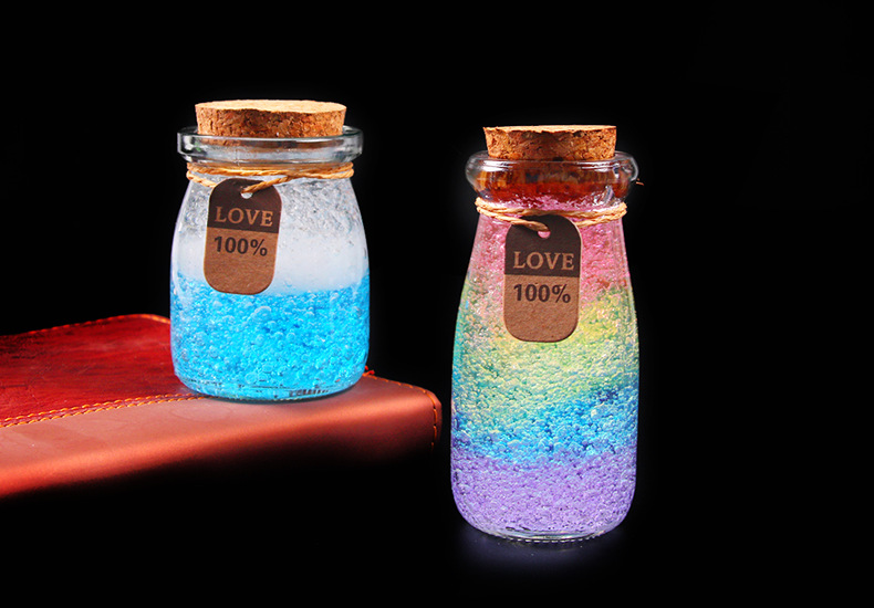 自制彩虹瓶diy材料包 全套海洋海绵宝宝泡大珠漂流星空diy许愿瓶