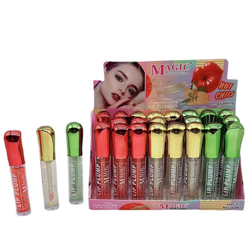 Foreign Trade Popular Style Lip Lacquer Nourishing Moisturizing Exclusive for Cross-Border Lip Gloss No Stain on Cup Liquid Lipstick Water Suit Factory Wholesale