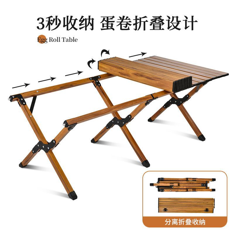 Carbon Steel Folding Table-Piece Beach Furniture Style Simple Camping Folding Table Metal Wholesale Table and Chair Outdoor Egg Roll Table