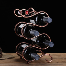 简约创意欧式红酒架摆件葡萄酒瓶架子酒柜装饰品摆件酒瓶架家用铁