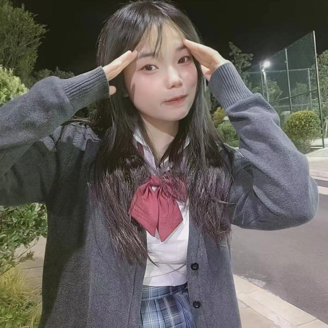 jk制服毛衣学院风秋季穿搭开衫外套日系纯色长袖衬衫短裙女款套装