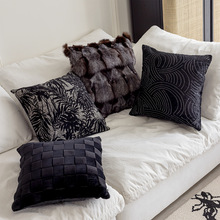 轻奢沙发抱枕套ins风现代简约客厅装饰靠枕床头靠垫床上毛绒靠背