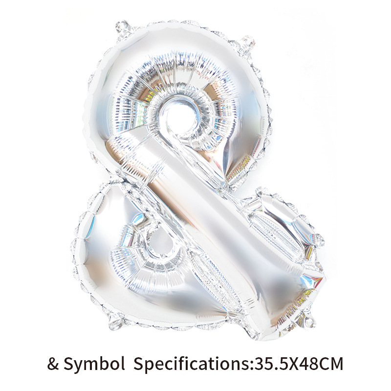 16-Inch Punctuation Balloon Question Mark Exclamation Mark @>& Birthday Party Proposal Decorative Aluminum Film Balloon