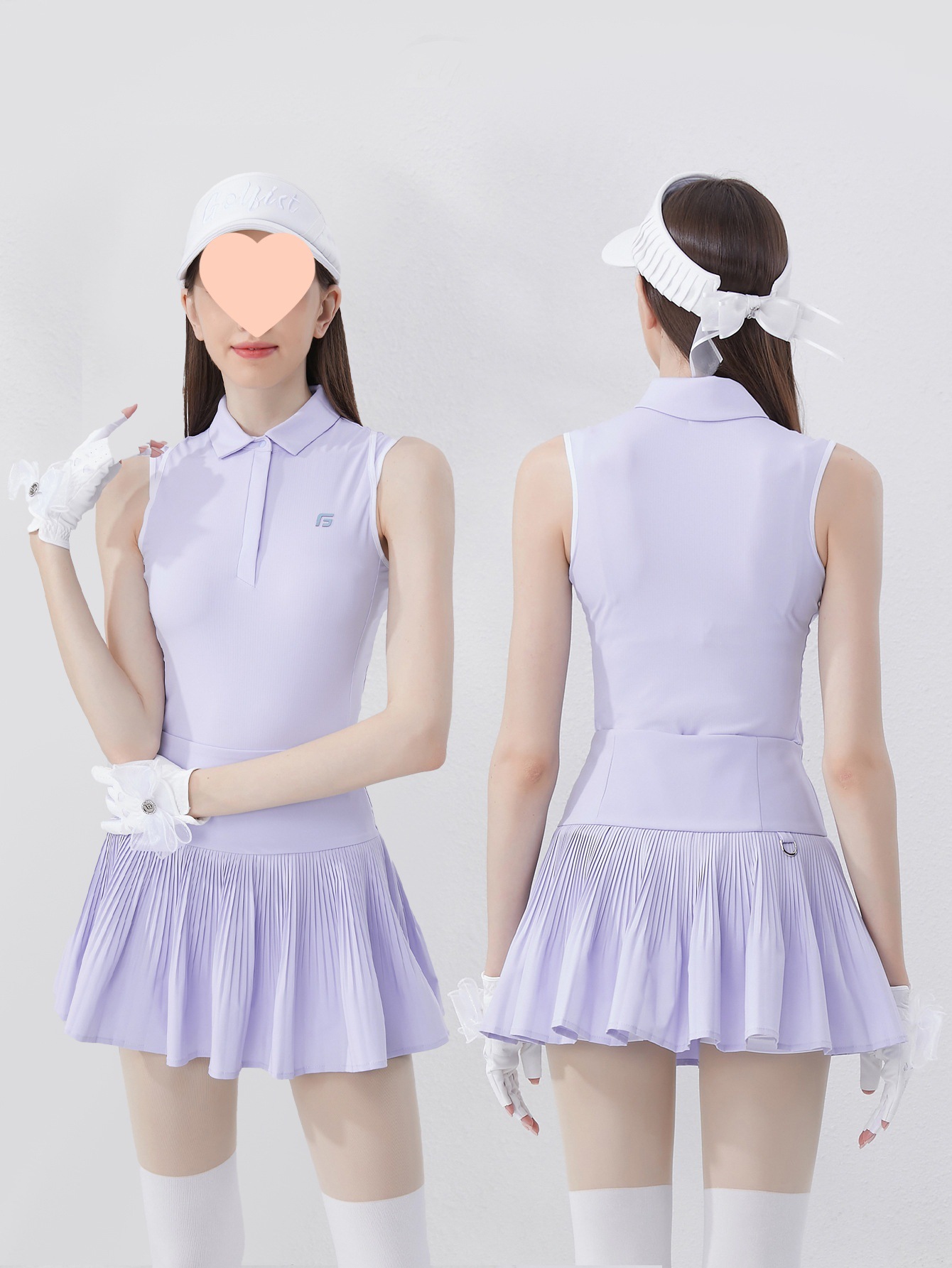 夏季高尔夫服装网球女装上衣短裙百褶防走光女裙golf运动短裙套装