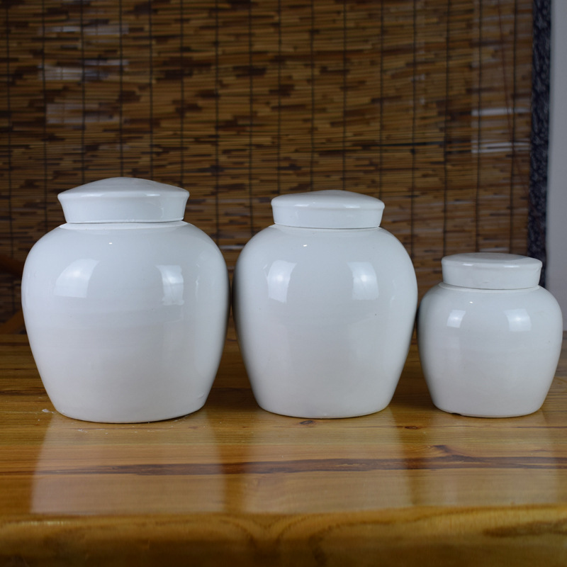 陶瓷骨灰坛殡葬用品宠物骨灰罐纯白小棺材大号骨灰盒捡骨罐-阿里巴巴
