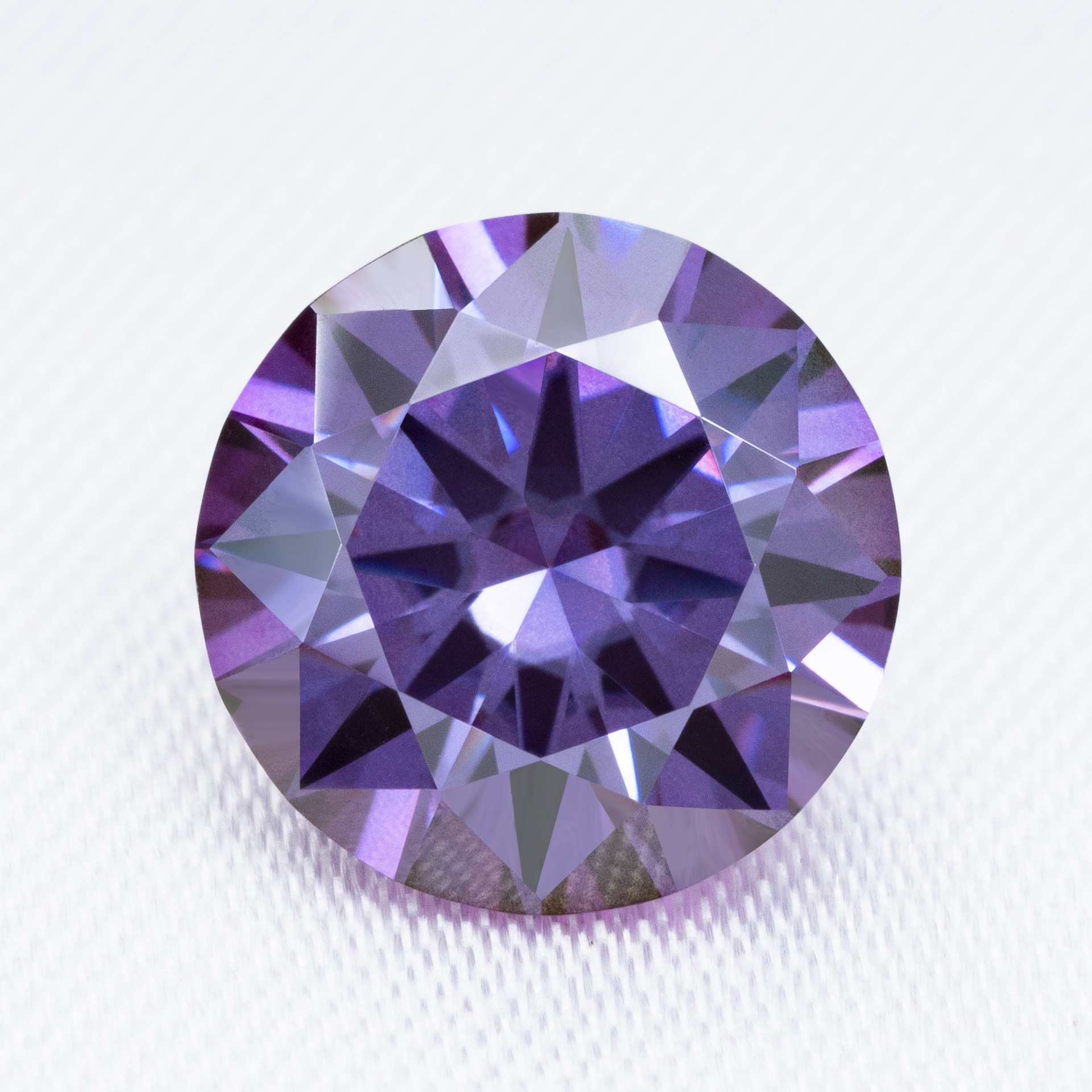 注色莫桑彩色裸石1克拉2克拉厂家现货批发含证书腰码镶嵌主石