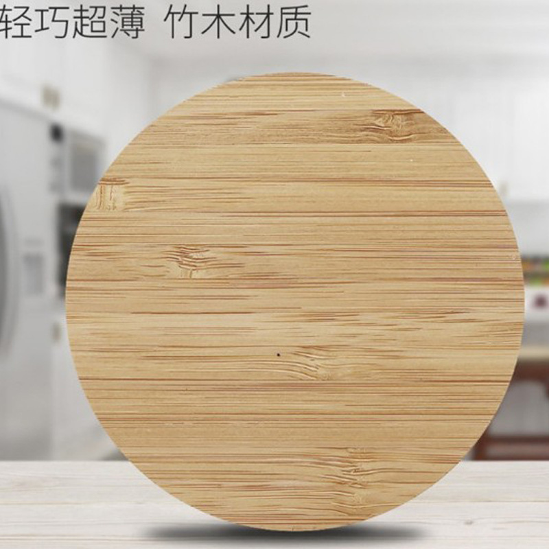 Bamboo Wireless Charger Electrical Appliances 10W Desktop round Cell Phone Stand Wireless Charger Fast Charging Wood round Gift Logo