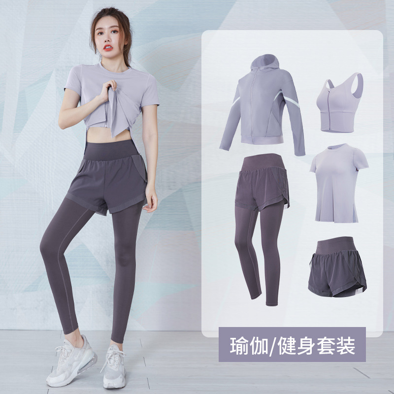 workout clothes suit women autumn and winter loose plus size quick-drying yoga clothes long sleeve professional outdoor training running sportswear