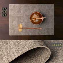 UG73亚麻布纹皮革桌垫莫兰迪色桌布防水轻奢茶垫餐垫床头柜茶几电