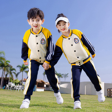 幼儿园园服新款小学生校服英伦风儿童班服春秋套装运动服两件套潮