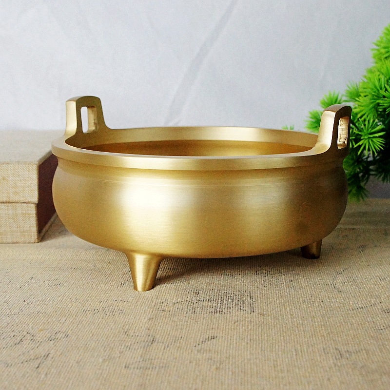 黄铜制造直耳冲天炉金属工艺品家居装饰礼品礼物家用室内仿古