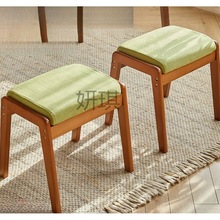 Yq实木凳子家用长板凳客厅沙发凳简约餐厅凳子卧室梳妆凳小椅子方