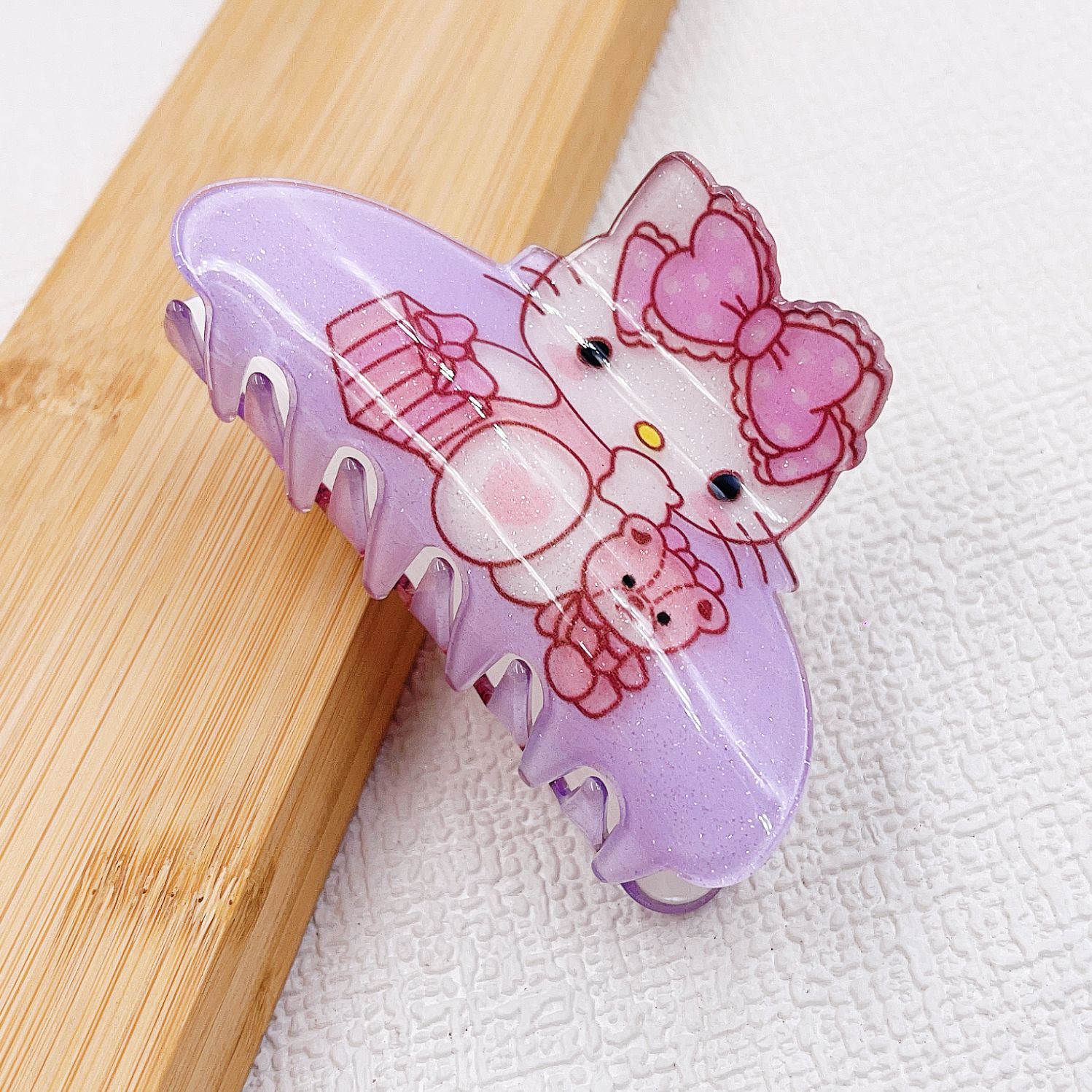 Cute Jelly Color Big Hair Claws Girl Student Online Red Hair Clip Pink Cat Cartoon Clip Back Brain Updo Hair Accessories Kt