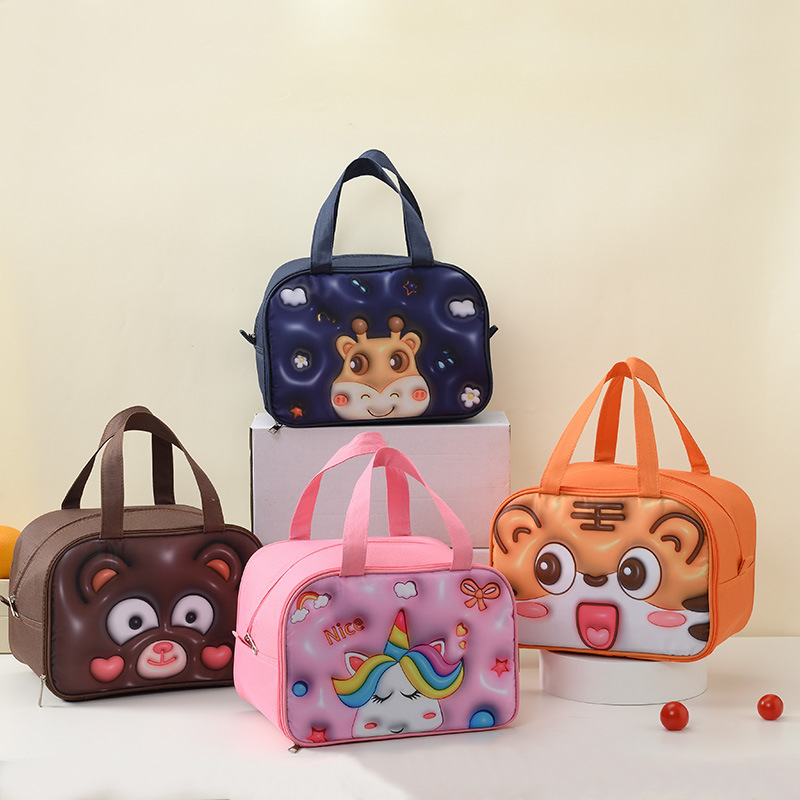 Cartoon Ice Pack 3d Visual Cute Lunch Bag Portable Student Lunch Box Bag Thermal Bag Cute Lunch Bag