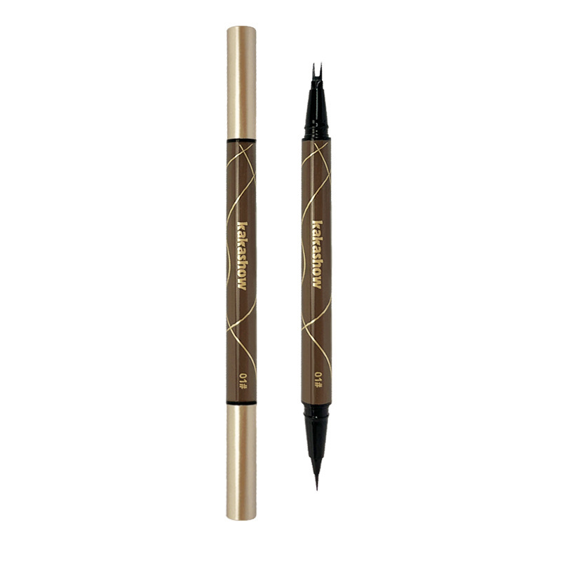 Kakashow Double-Headed Liquid Eyeliner Ultra-Fine Waterproof Not Smudge Lower Eyelash Double Claw Eyeliner Multi-Purpose Pen Wholesale