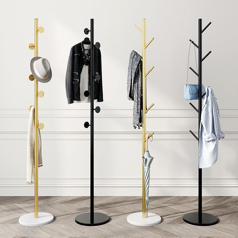 Room Clothes Rack Iron Coat Rack Floor Marble Hang Clothes Simple Light Luxury Home Living Room Bag Hanging Rack