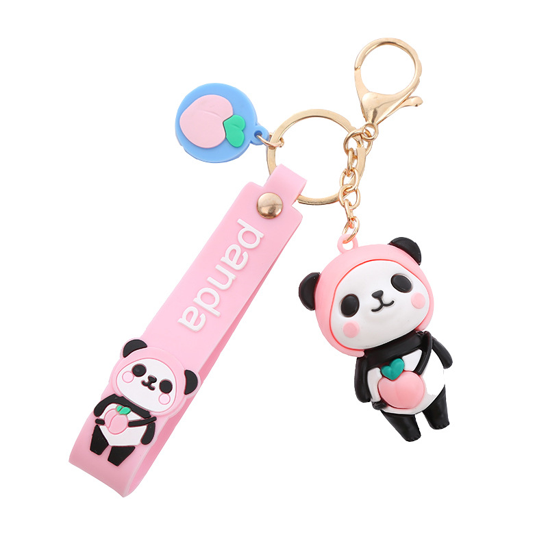 Panda Keychain Pendant Keychain Pendant Wholesale Strap Innovative Cartoon Cute Hang Decorations Panda Keychain