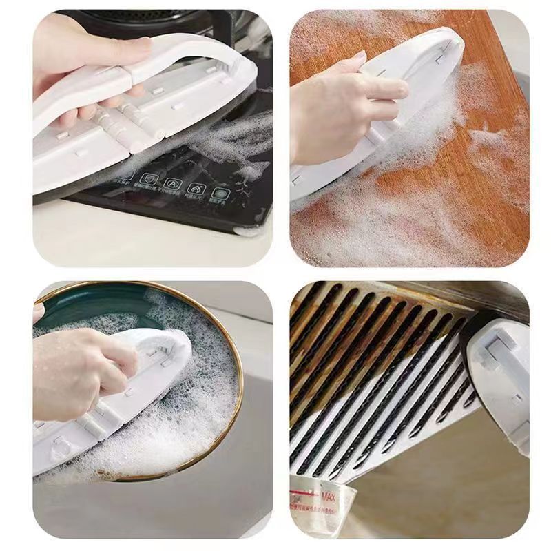 Kitchen Cooktop Cleaning Brush Range Hood Gas Stove Countertop Wok Brush Multifunctional Foldable Cleaning Large Brush Straight Hair