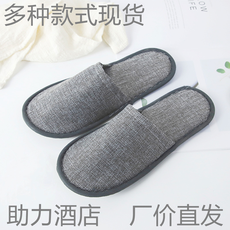 Wholesale Universal Disposable Slippers Breathable Cotton Linen Non-Slip Hotel Guest Room Disposable Slippers