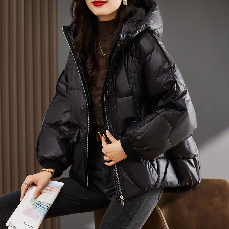 羽绒棉服女冬季新款2022短款面包服女装棉袄妈妈初冬保暖连帽外套