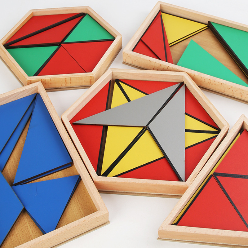 图形认知蒙特梭利不规则拼板亚马逊货源木质不规则几何图形拼图玩具
