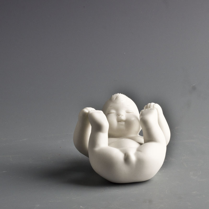 创意结婚陶瓷娃娃摆件 可爱白瓷四喜童子家居新婚礼物装饰工艺品