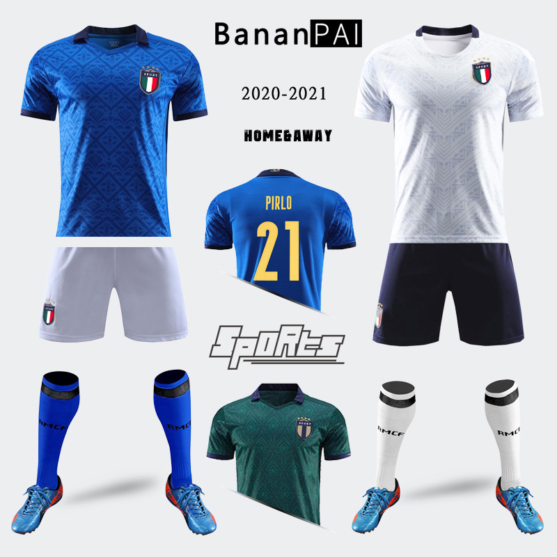 意大利球衣主客场2020欧洲杯国家队足球服套装队服皮尔洛有儿童装