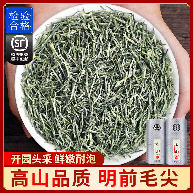 2024新茶明前毛尖茶500g高山嫩芽茶叶春茶绿茶散装茶叶礼盒茗聚惠