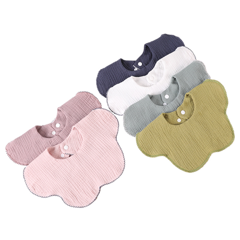 Amazon Popular Pure Cotton Gauze Bib Infant Baby Saliva Towel Male and Female Newborn Baby Spitting Milk Gasket