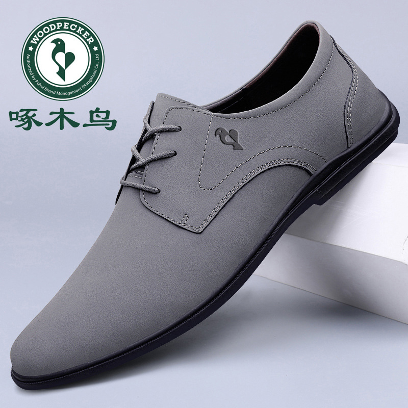 啄木鸟皮鞋男春季新款真皮透气休闲鞋男款正装男鞋鞋子-阿里巴巴